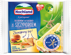Hochland Ser kremowy w plastrach ze szczypiorkiem 130 g