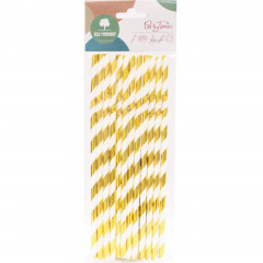 Słomki papierowe metaliczne łamane 