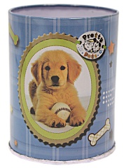 Przybornik metalowy okrągły 9 cm pretty pets dog 