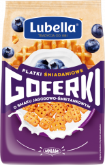 Płatki Lubella śniadaniowe goferki jagodowo-śmietankowe 400g 