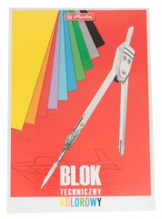 Blok techniczny kolorowy A4 10 arkuszy 
