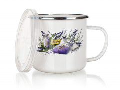 Kubek banquet lavender stal emaliowana 