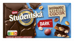 Orion Studentska Czekolada deserowa z orzechami ziemnymi, żelkami i rodzynkami 170g