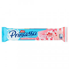 PRINCESSA Milkshake Wafel przekładany mlecznym kremem o smaku truskawkowym 38 g