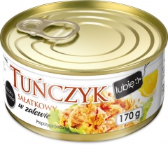 Tuńczyk rozdrobniony w zalewie - lubię:) 