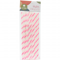 Słomki papierowe kraftowe 12szt certyfikowane fsc 