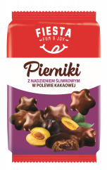 Pierniki Fiesta z nadzieniem śliwkowym w polewie czekoladowej 200g 