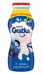 Gratka Napój mleczny o smaku jagodowym 170g