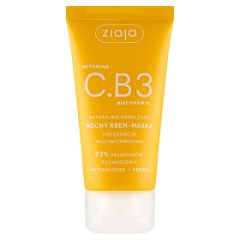 Ziaja Witamina C.B3 niacynamid Naturalnie nawilżamy Nocny krem-maska pielęgnacja multiwitaminowa 50 ml