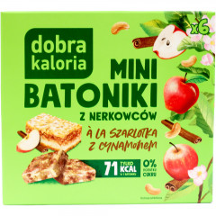 Batoniki Dobra Kaloria mini z nerkowćów a'la szarlotka 