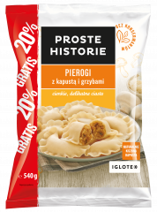 Proste Historie - Pierogi z kapustą i grzybami 450g + 20% gratis
