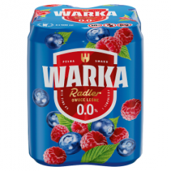 Piwo Warka Radler owoce leśne 0,0% 4x500ml + kaucja 2 zł 