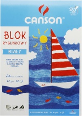 Blok rysunkowy format a4 biały 