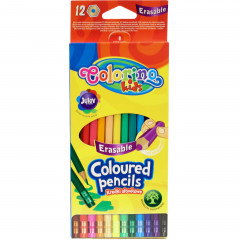 Kredki colorino Kids ołówkowe heksagonalne wymazyw 12 kolorów 