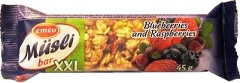 Baton Emco musli z malinami i czarnymi jagodami