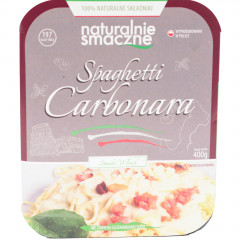 Danie naturalnie smaczne spaghetti carbonara 