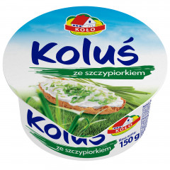 Koluś -  Kremowa pasta kanapkowa ze szczypiorkiem 150 g; Okręgowa Spółdzielnia Mleczarska w Kole