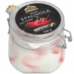 Lody z sosem z czarnej wiśni 