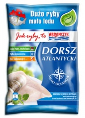 ABRAMCZYK Dorsz Atlantycki Filety Ze Skórą Bez Dodatków 10% 450/500G