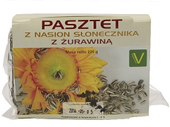 Pasztet z nasion słonecznika z żurawiną 