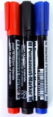 Marker permanentny 3 sztuki okragła końcówka 