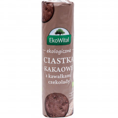 Ciastka Ekowital bio kakaowe z kawałkami czekolady 