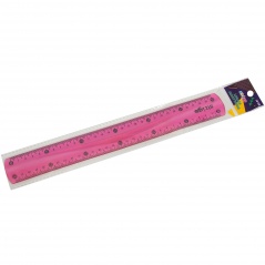 Linijka elastyczna 30 cm różowa 