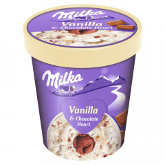 Lody Milka vanilla chocolate heart 