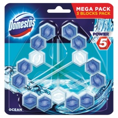 DOMESTOS POWER 5 OCEAN KOSTKA TOALETOWA 3 X 55 G