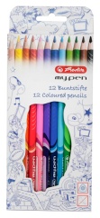 Kredki Herlitz my.pen ołówkowe trójkątne 12 kolorów 