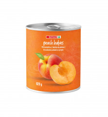 Brzoskwinie Spar połówki w lekkim syropie puszka 