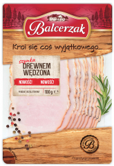 Szynka Balcerzak drewnem wędzona 