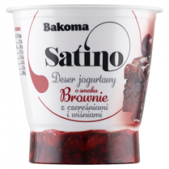 Satino Deser jogurtowy o smaku brownie z czereśniami i wiśniami 145g