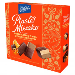 Ptasie mleczko Wedel pomarańczowe w czekoladzie deserowej 