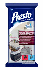 Presto Ściereczki nawilżane do powierzchni kamiennych 16 sztuk