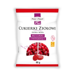 Cukierki ziołowe dzika róża, bez cukru z witaminą C 