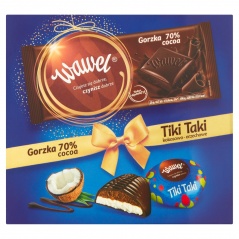 Wawel Bombonierka Tiki - Taki 350g + Czekolada Gorzka 70% 100g OZ