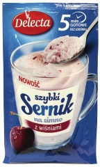 Szybki sernik na zimno z wiśniami 