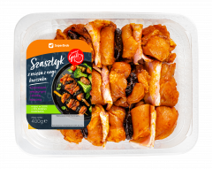 Szaszłyk superdrob z nogi kurczaka w marynacie z boczk i śliwką 400g 