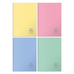 Herlitz Zeszyt A5 60 kratka eco pp pastel colors fsc