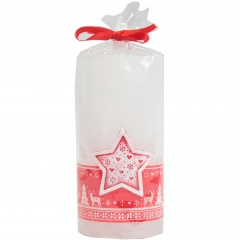 Scandinavian słupek 70x140 czerwony-gwiazdka 