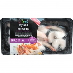 Krewetki gotowane obrane z ogonkiem 