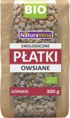 Płatki owsiane górskie bio 300 g Naturavena