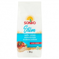 Slim cienkie wafelki wieloziarniste ze słonecznikiem 95g. SONKO