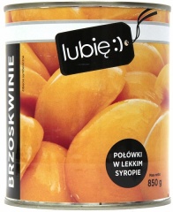 Brzoskwinie połówki w lekkim syropie lubię:) 