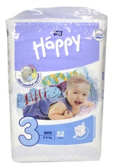 Pieluchy bella happy 3 midi 5-9kg 52 szt 