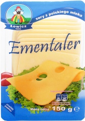 Ser Ementaler w plastrach 150g Łowicz
