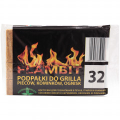 Podpałka szara 32 kostki/szt 