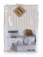 Obrus denim 120cm x 140cm beż 