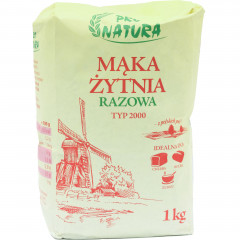 Mąka żytnia Pro Natura razowa typ 2000 